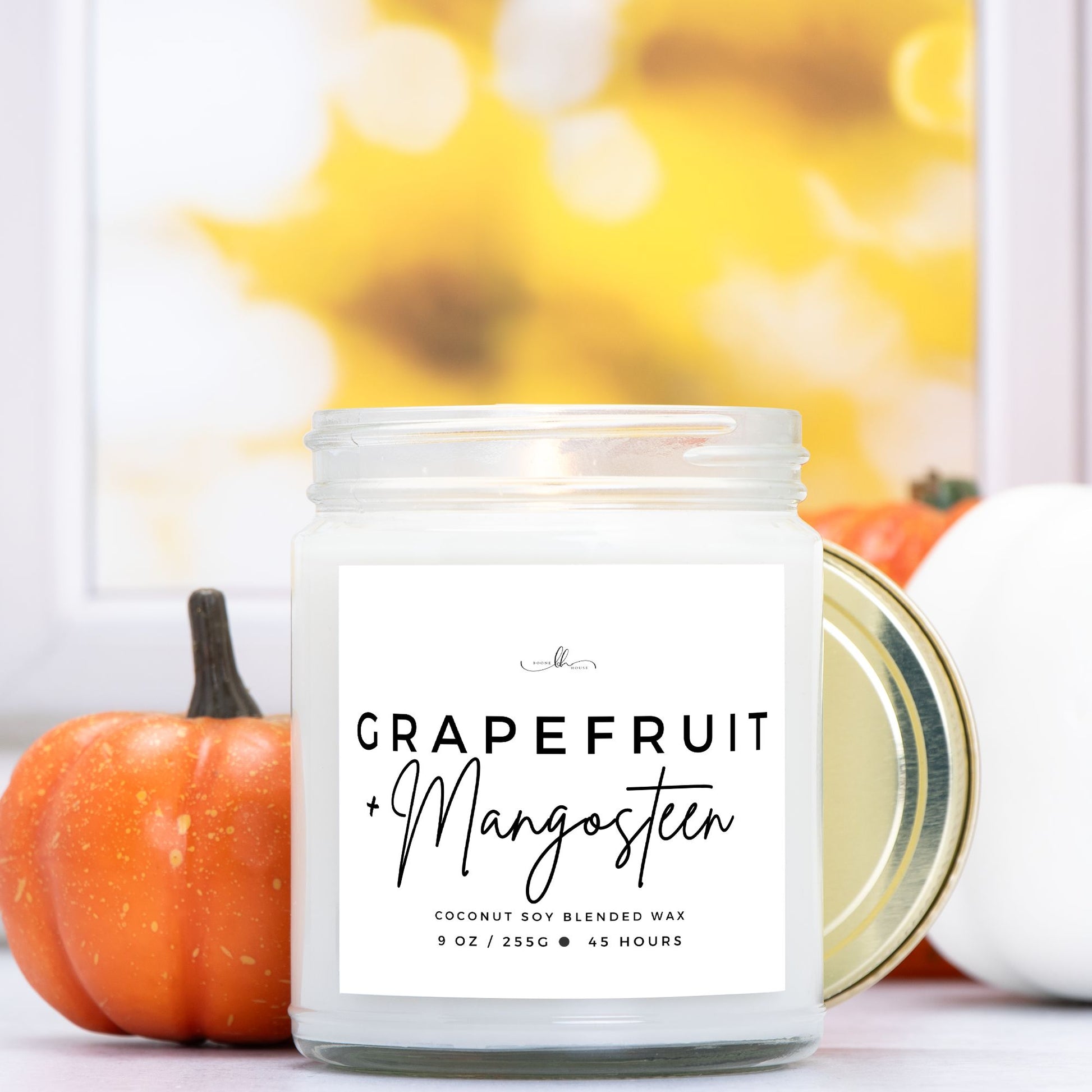 Grapefruit & Mangosteen Clear Jar Candle (9oz) - Boone House