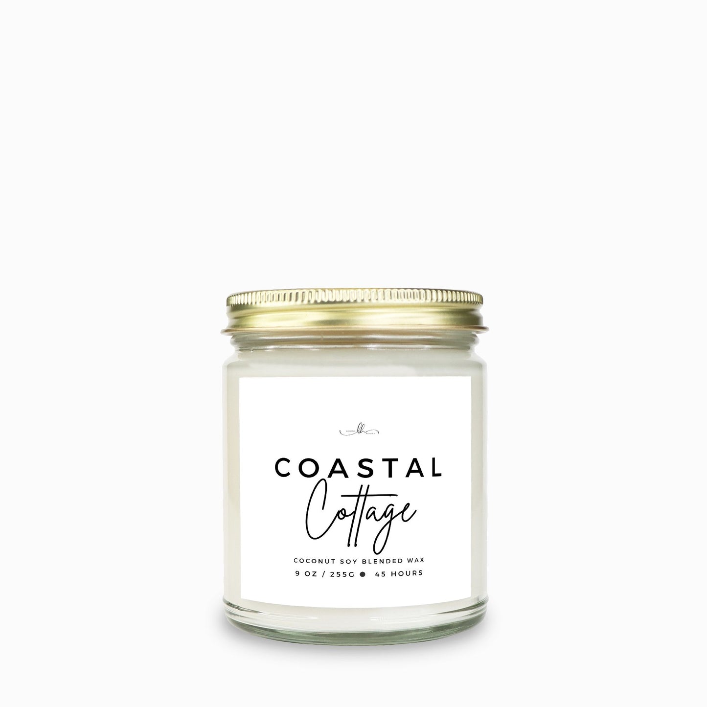 Coastal Cottage Clear Mason Jar Candle (9oz) - Boone House