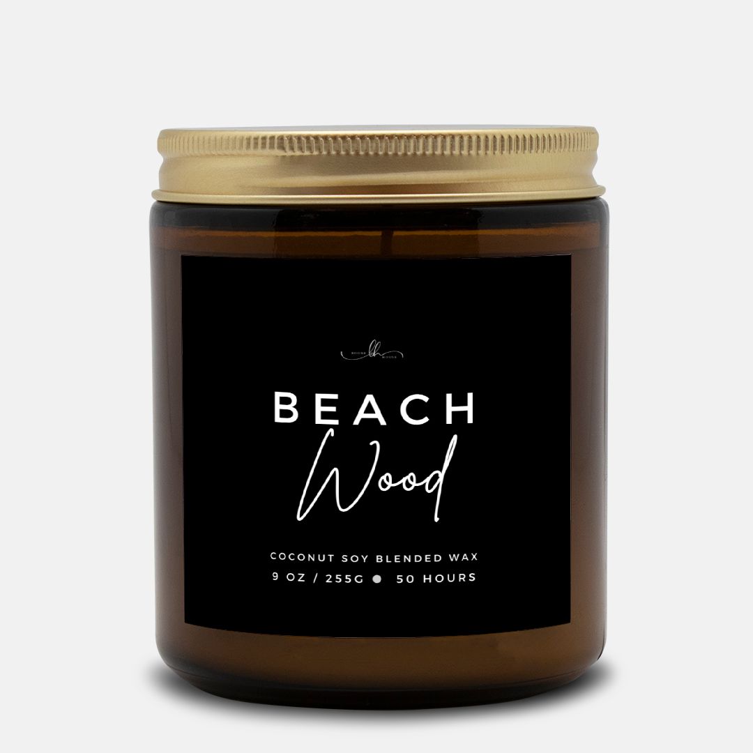 Beachwood Amber Mason Jar Candle (9oz) - Boone House