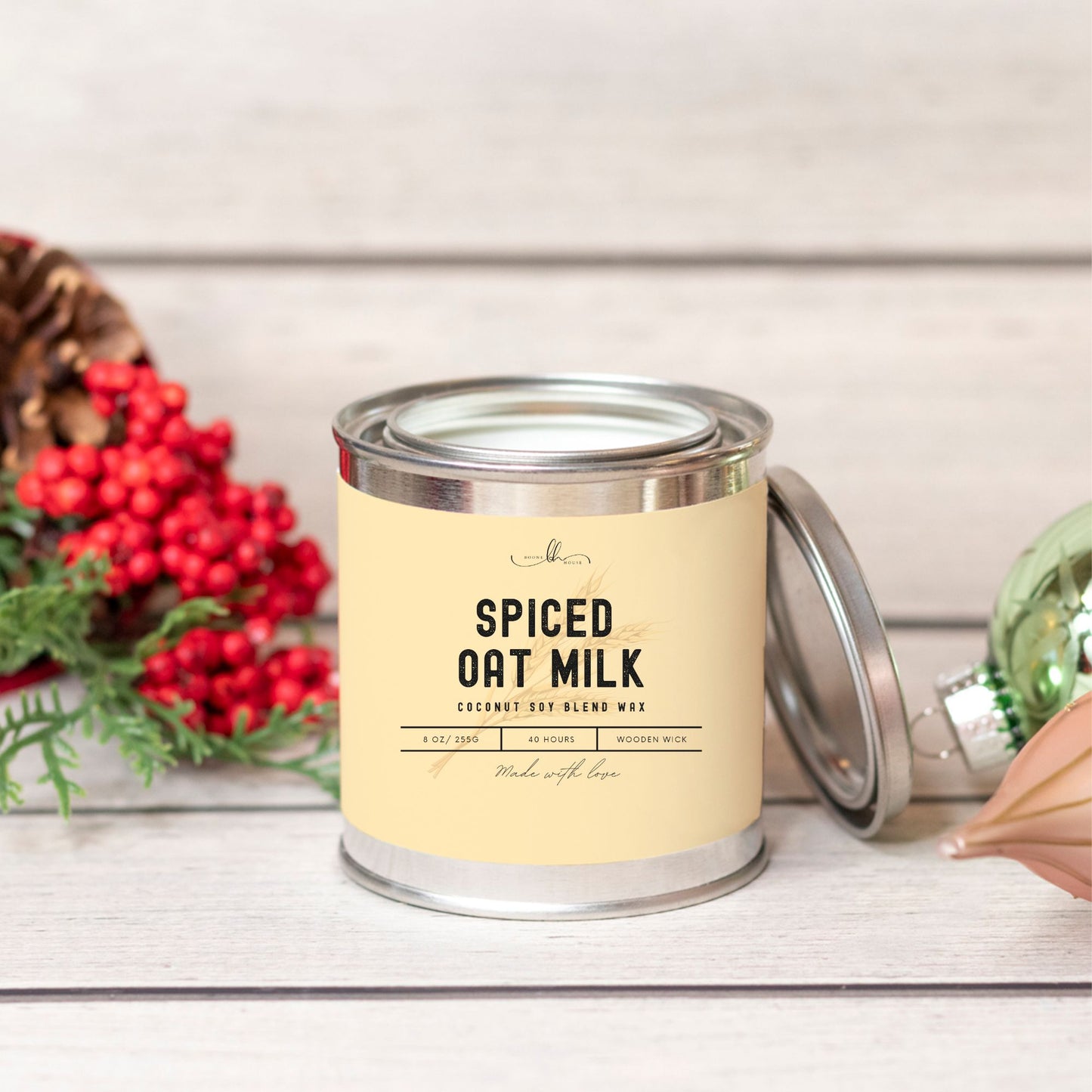 Spiced Oat Milk Paint Can Candle (8 oz) - Boone House