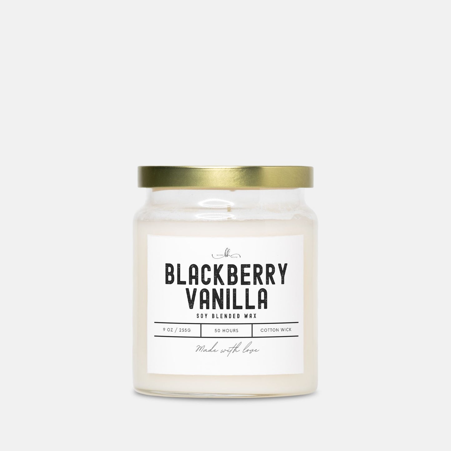 Blackberry Vanilla Candle Apothecary Jar (9oz) - Boone House