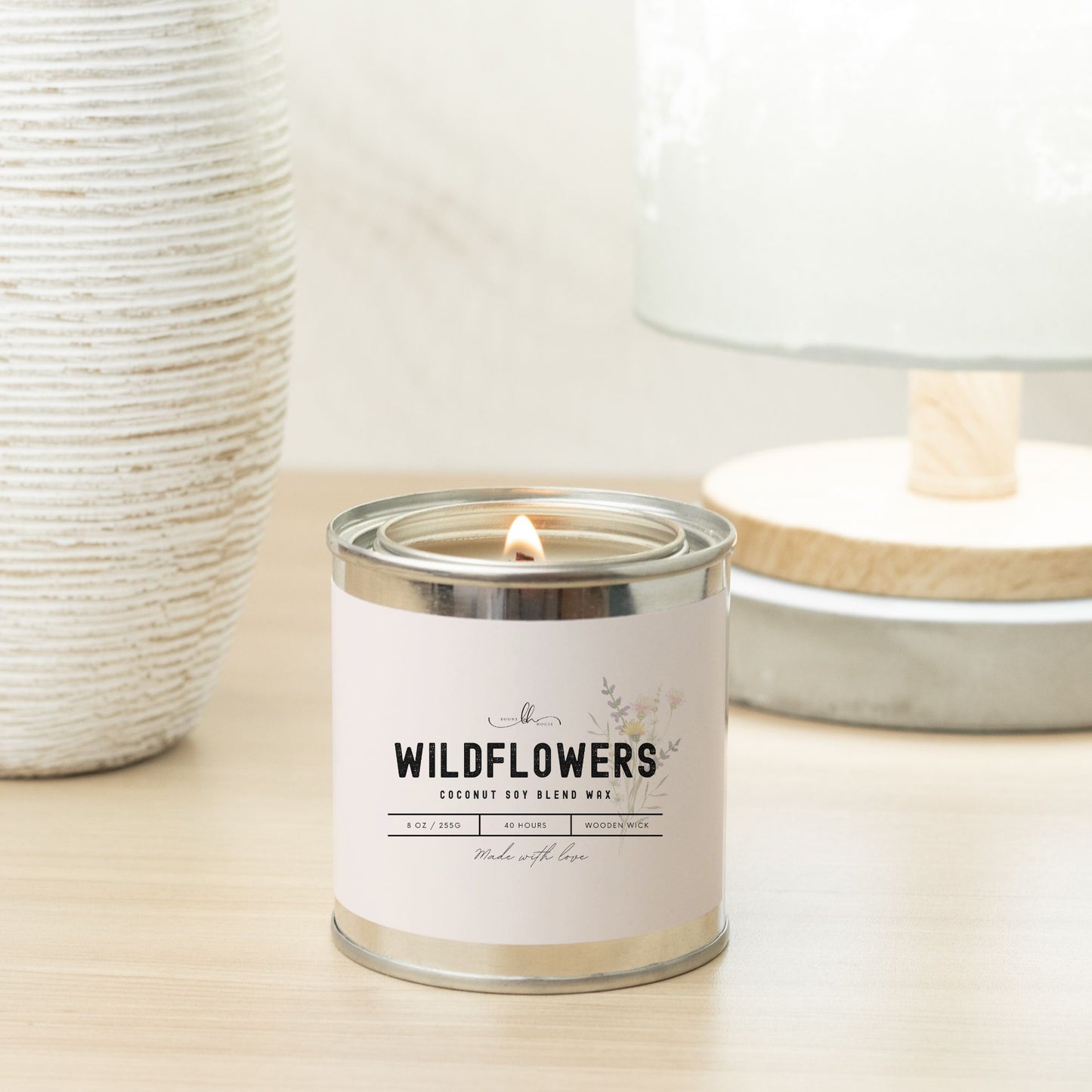 Wildflower Paint Can Candle (8 oz) - Boone House