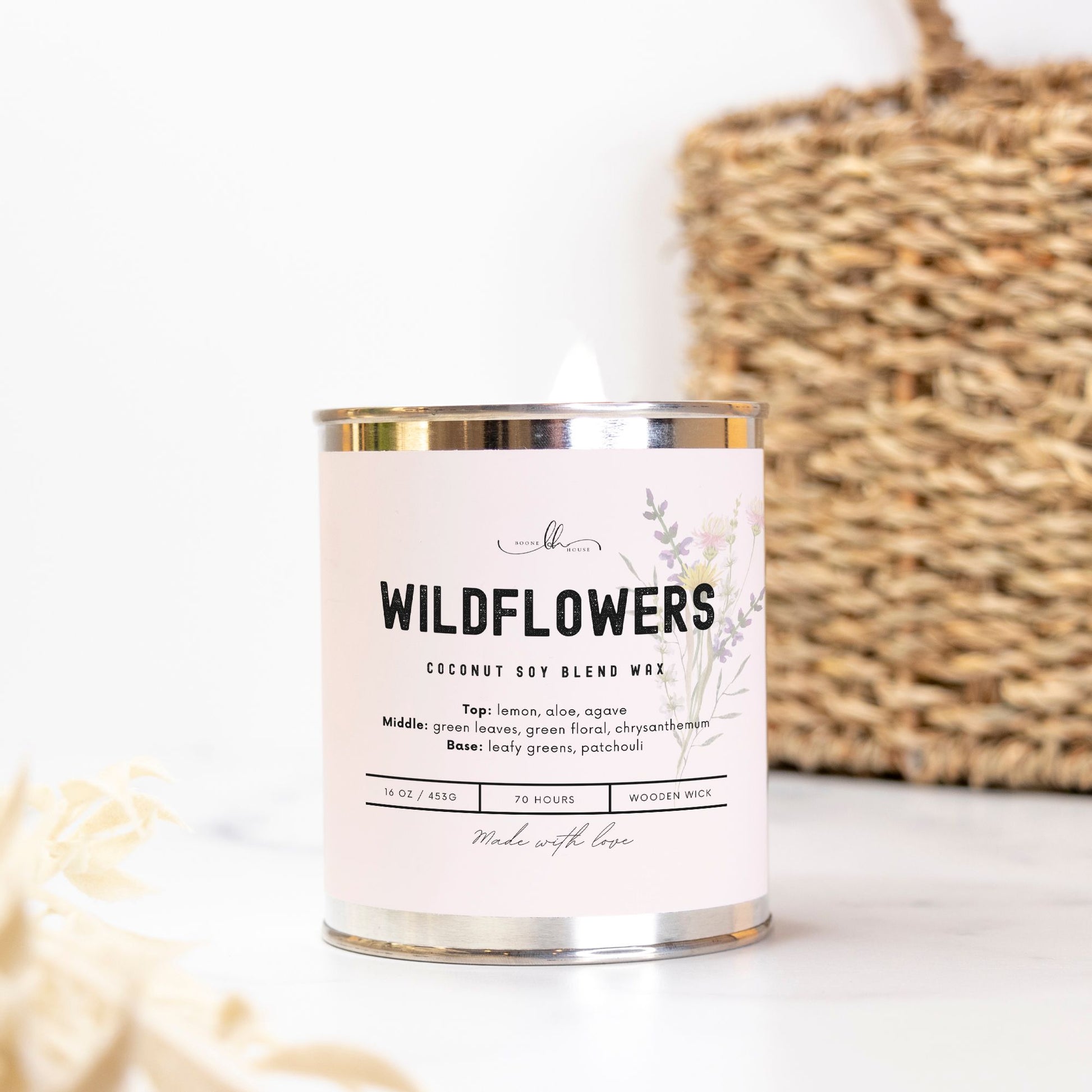 Wildflower Paint Can Candle (16 oz) - Boone House