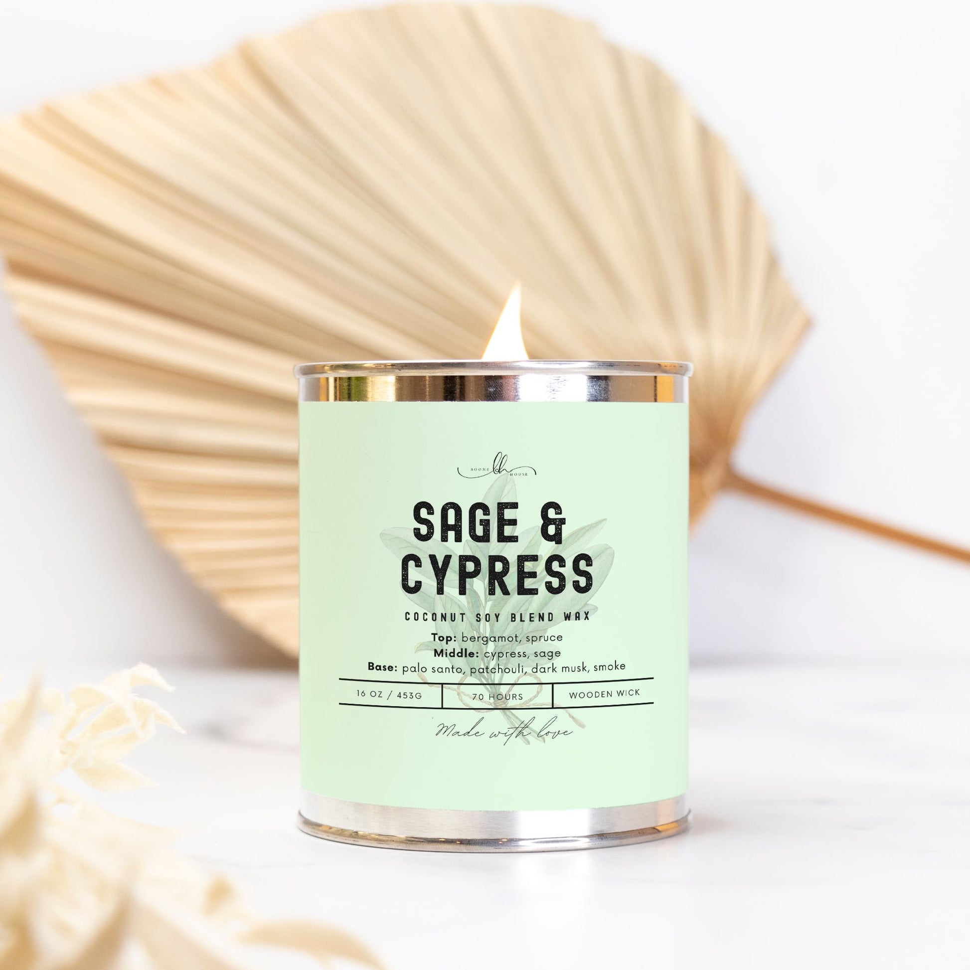 Sage & Cypress Paint Can Candle (16 oz) - Boone House