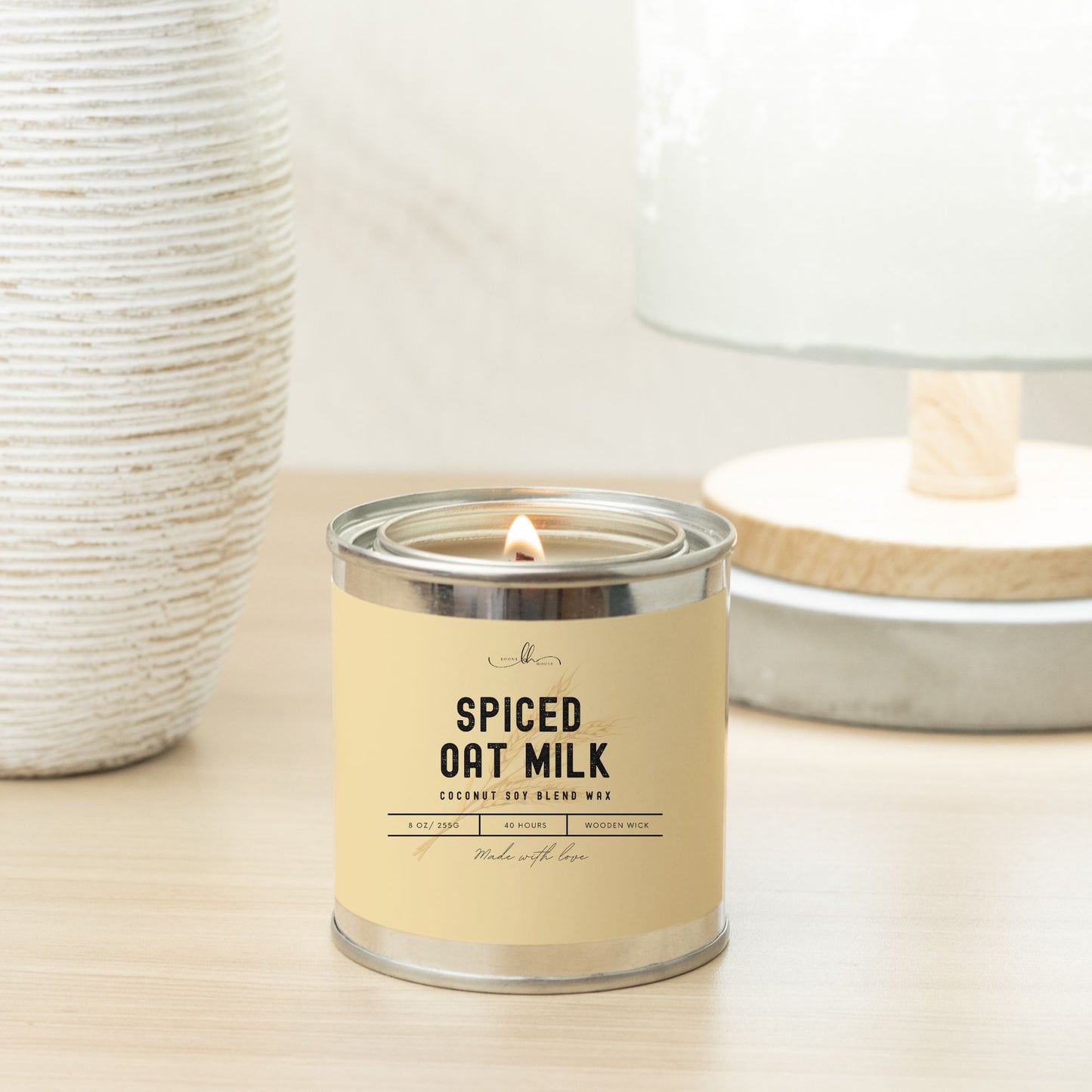 Spiced Oat Milk Paint Can Candle (8 oz) - Boone House