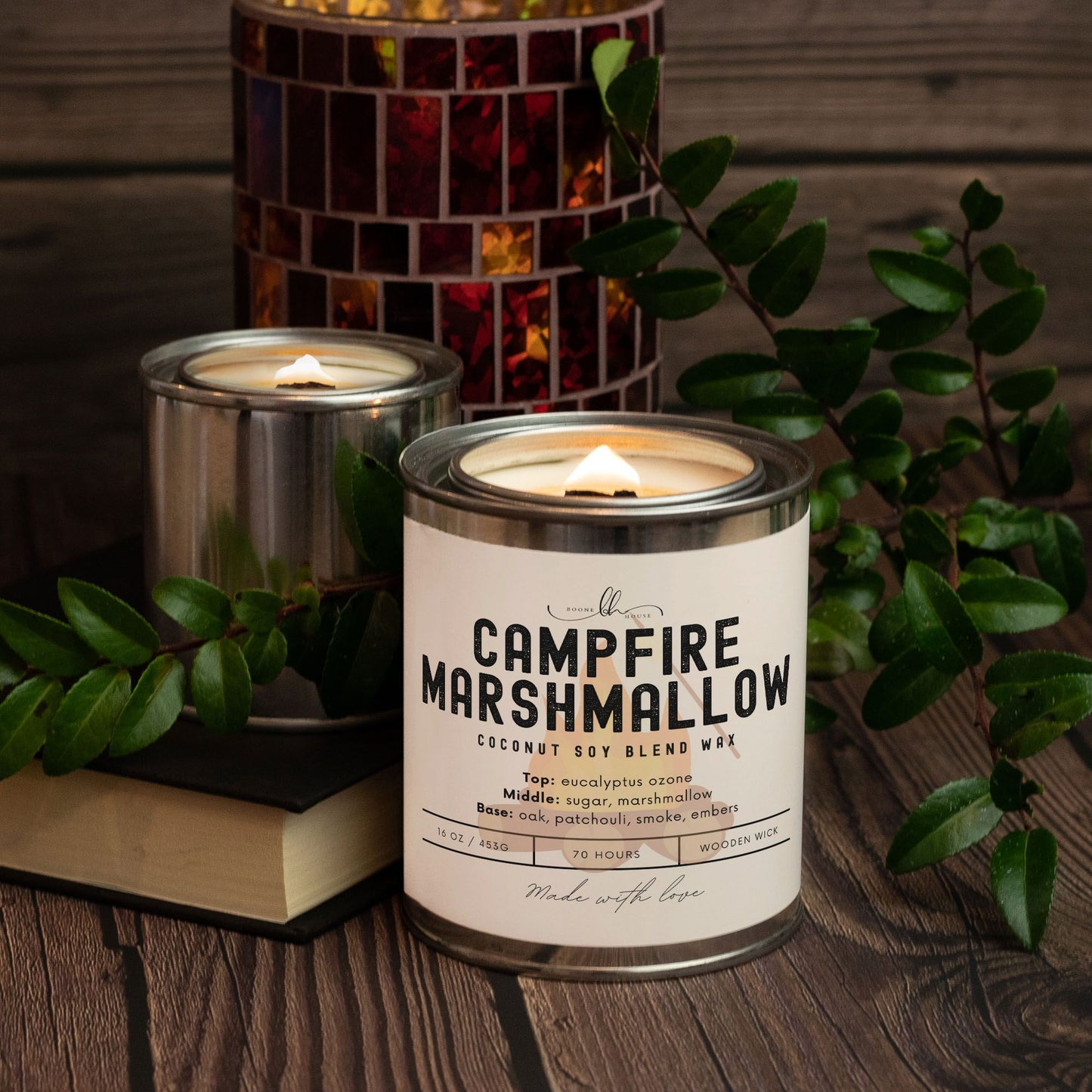 Campfire Marshmallow Paint Can Candle (16 oz) - Boone House