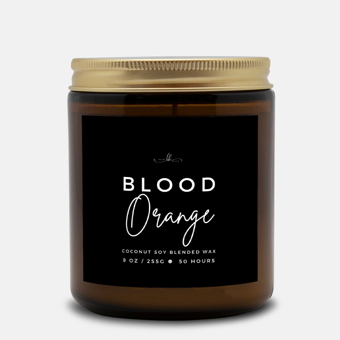 Blood Orange Amber Mason Jar Candle (9oz) - Boone House