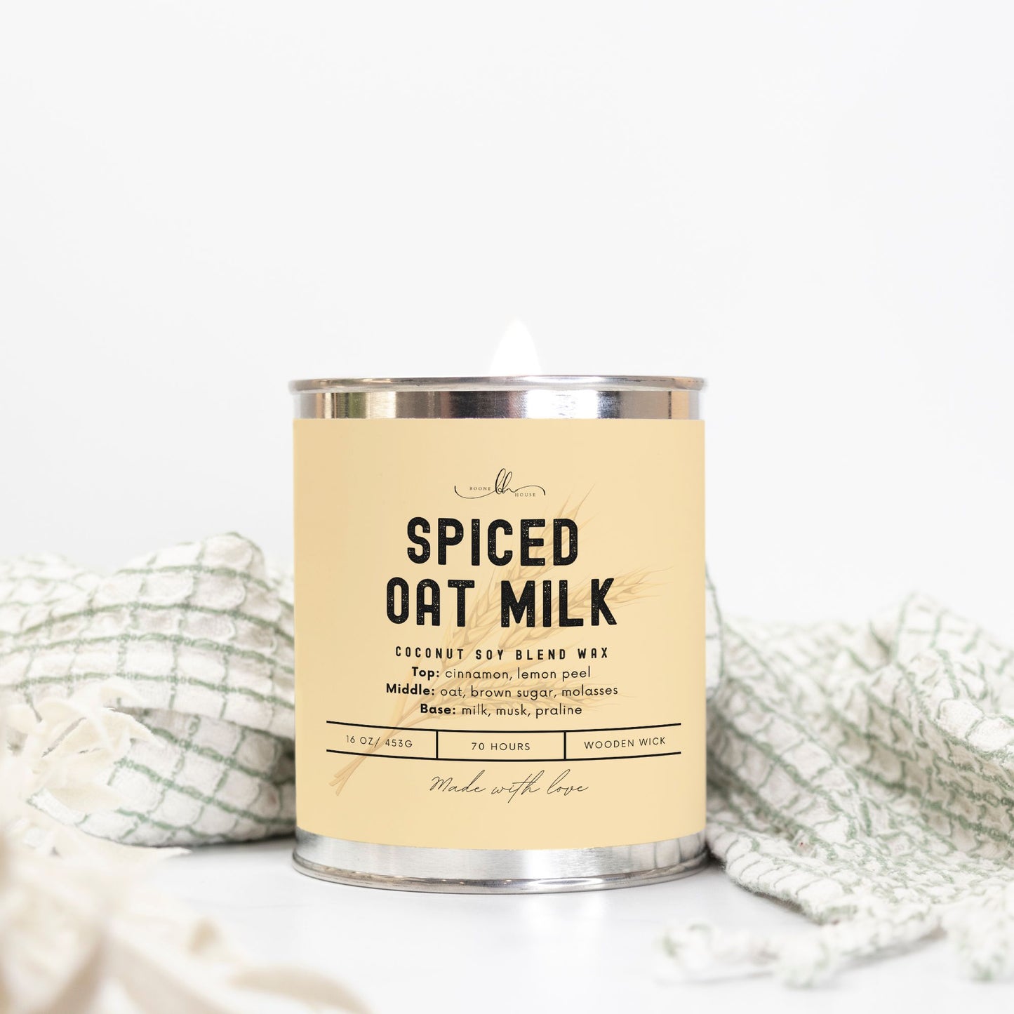 Spiced Oat Milk Paint Can Candle (16 oz) - Boone House