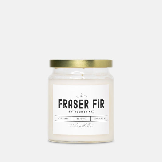 Fraser Fir Candle Apothecary Jar (9oz) - Boone House