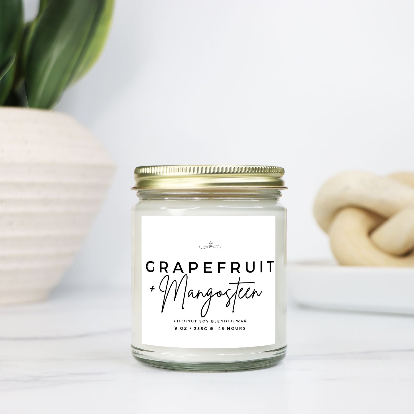 Grapefruit & Mangosteen Clear Jar Candle (9oz) - Boone House