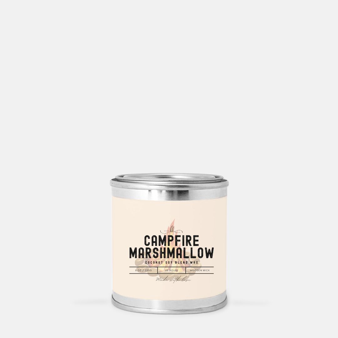 Campfire Marshmallow Paint Can Candle (8 oz) - Boone House