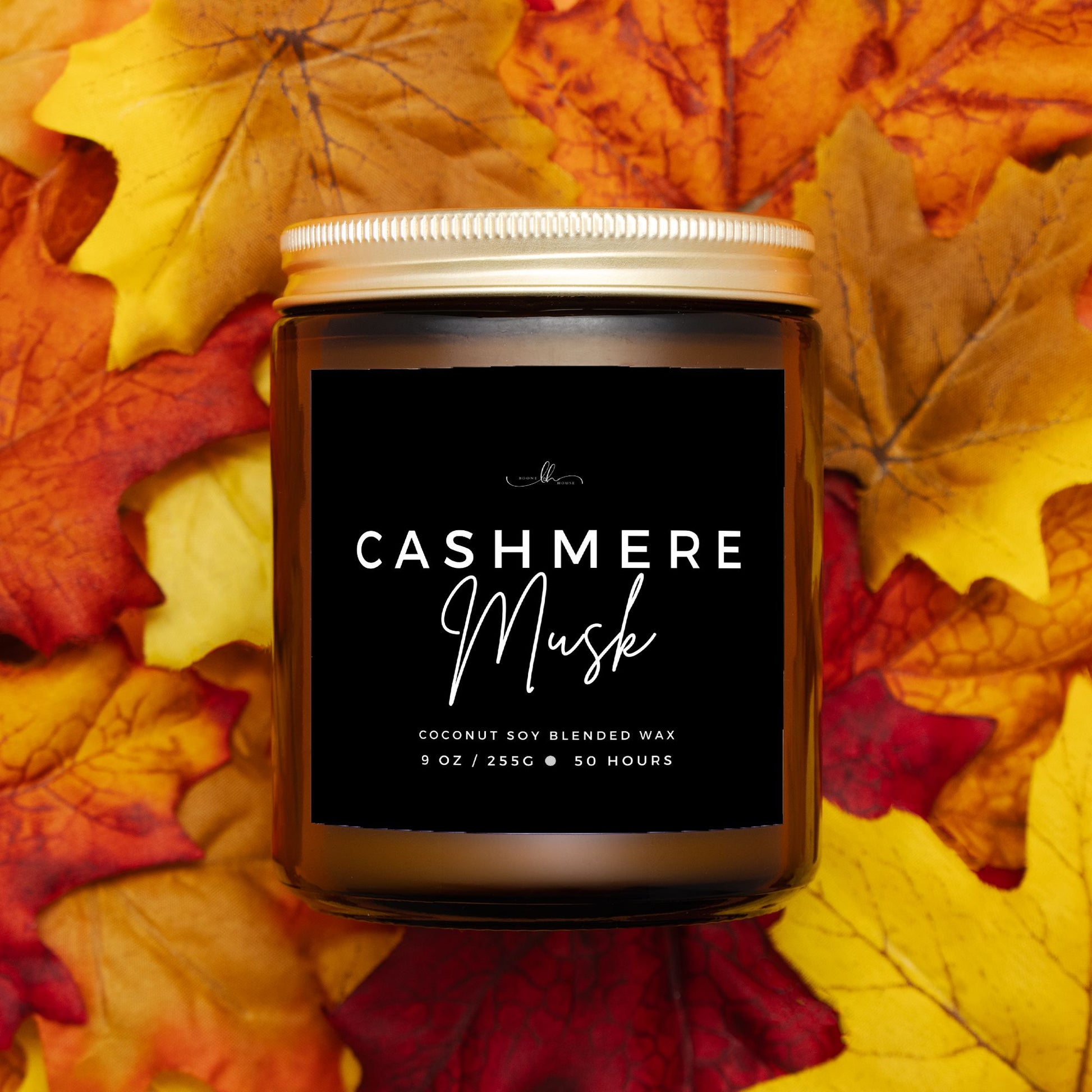 Cashmere Musk Amber Mason Jar Candle (9oz) - Boone House