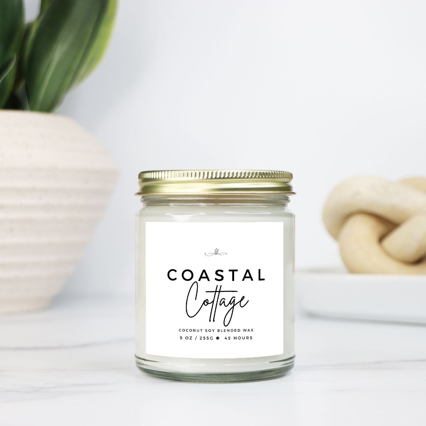 Coastal Cottage Clear Mason Jar Candle (9oz) - Boone House