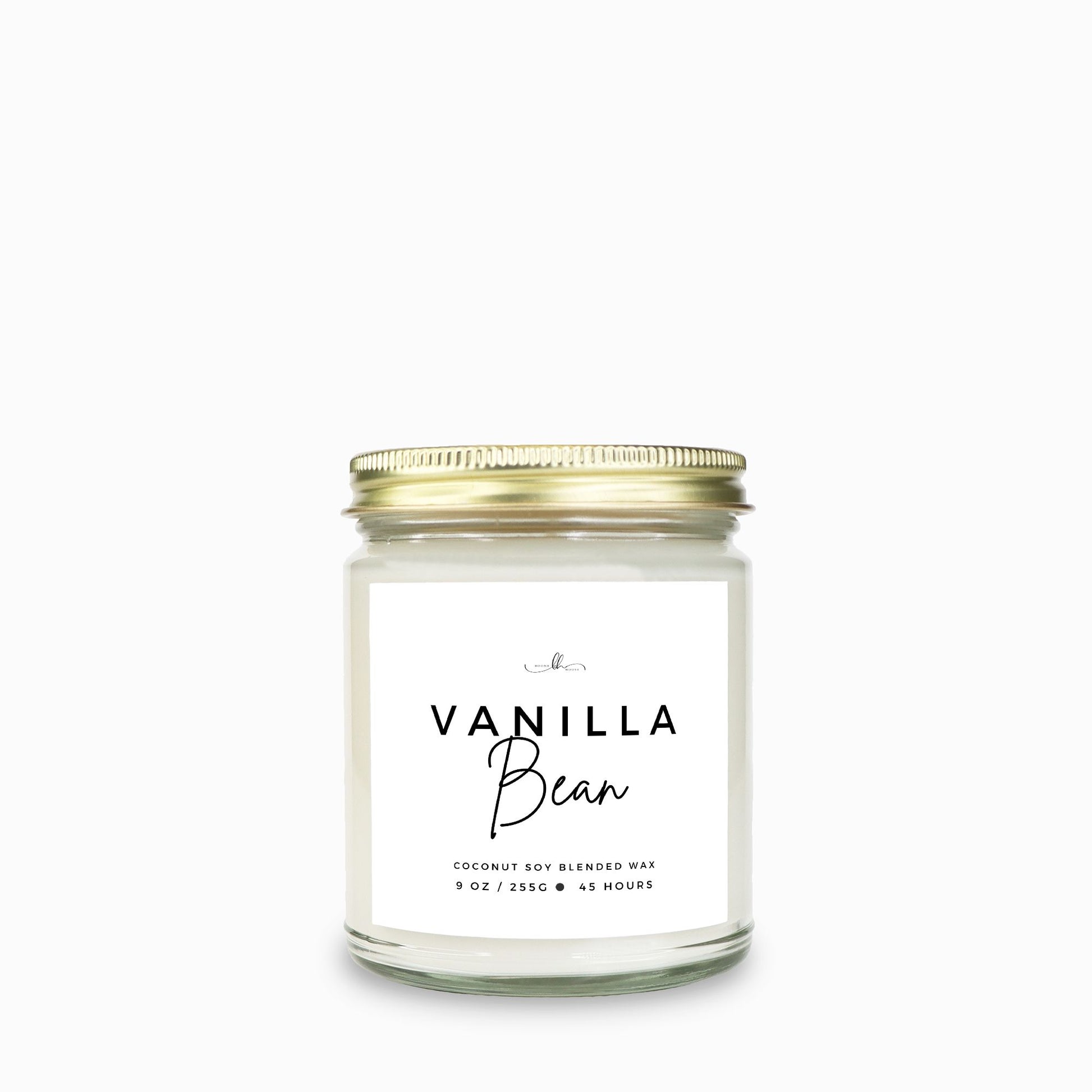 Vanilla Bean Clear Jar Candle (9oz) - Boone House