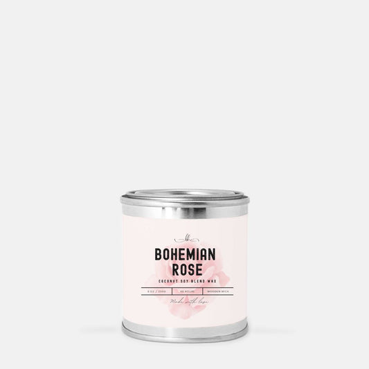 Bohemian Rose Paint Can Candle (8 oz) - Boone House