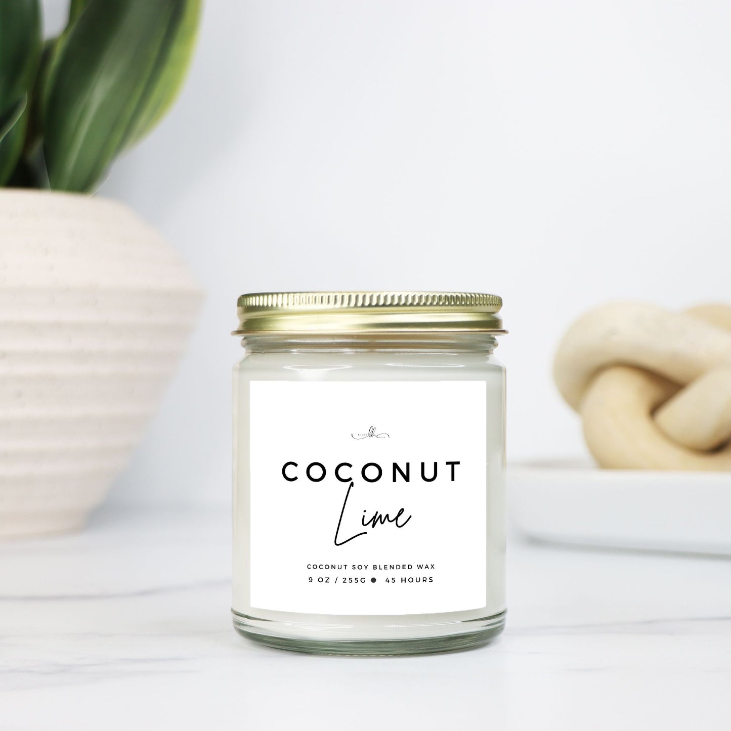 Coconut Lime Clear Jar Candle (9oz) - Boone House