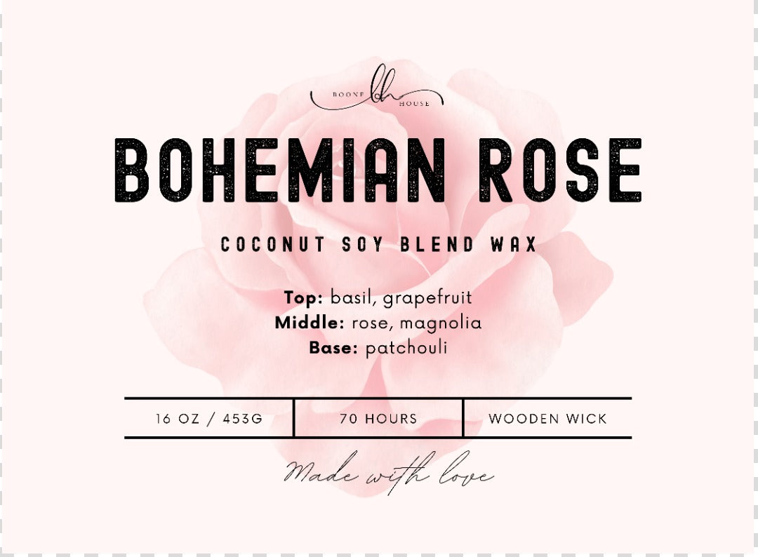 Bohemian Rose Paint Can Candle (16 oz) - Boone House