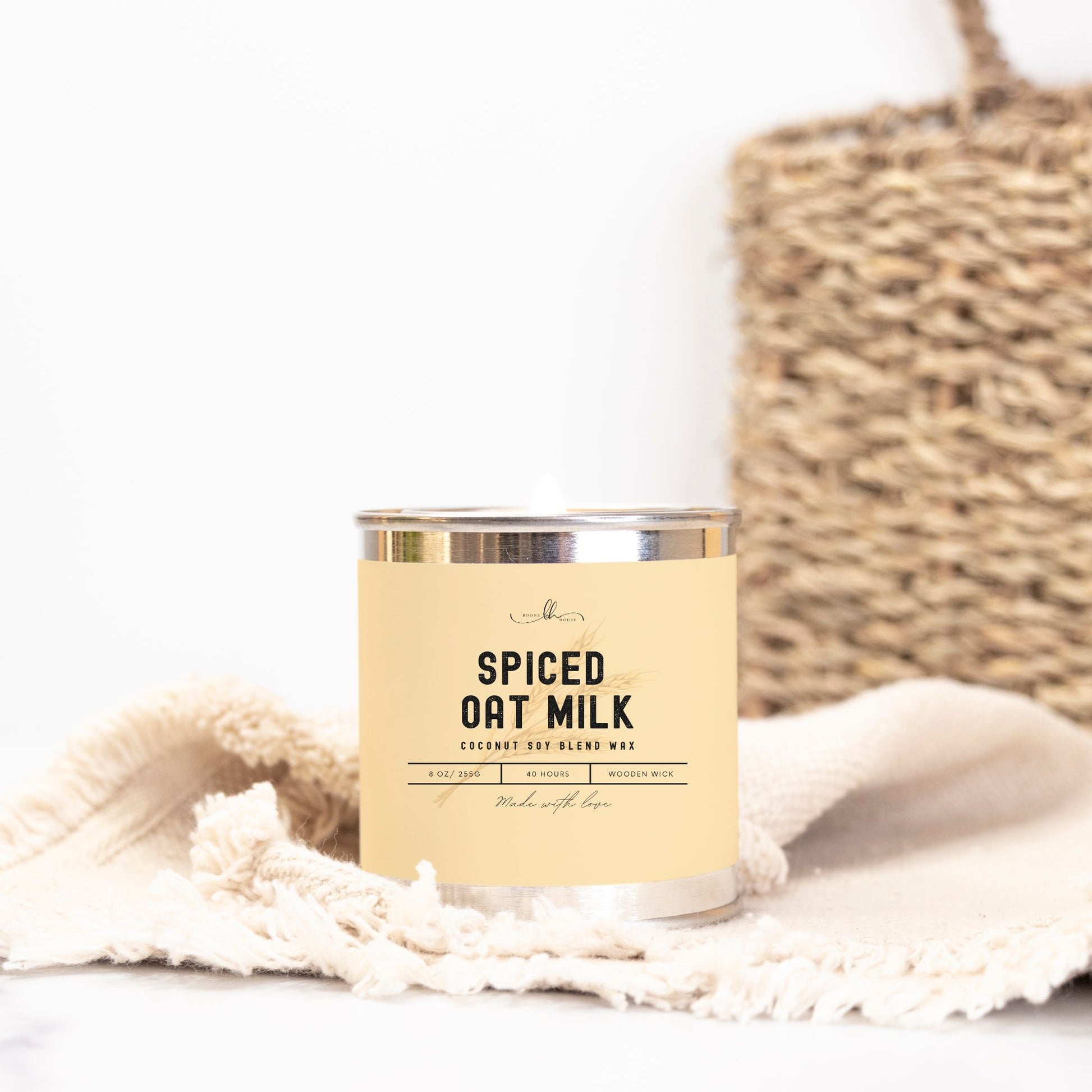 Spiced Oat Milk Paint Can Candle (8 oz) - Boone House