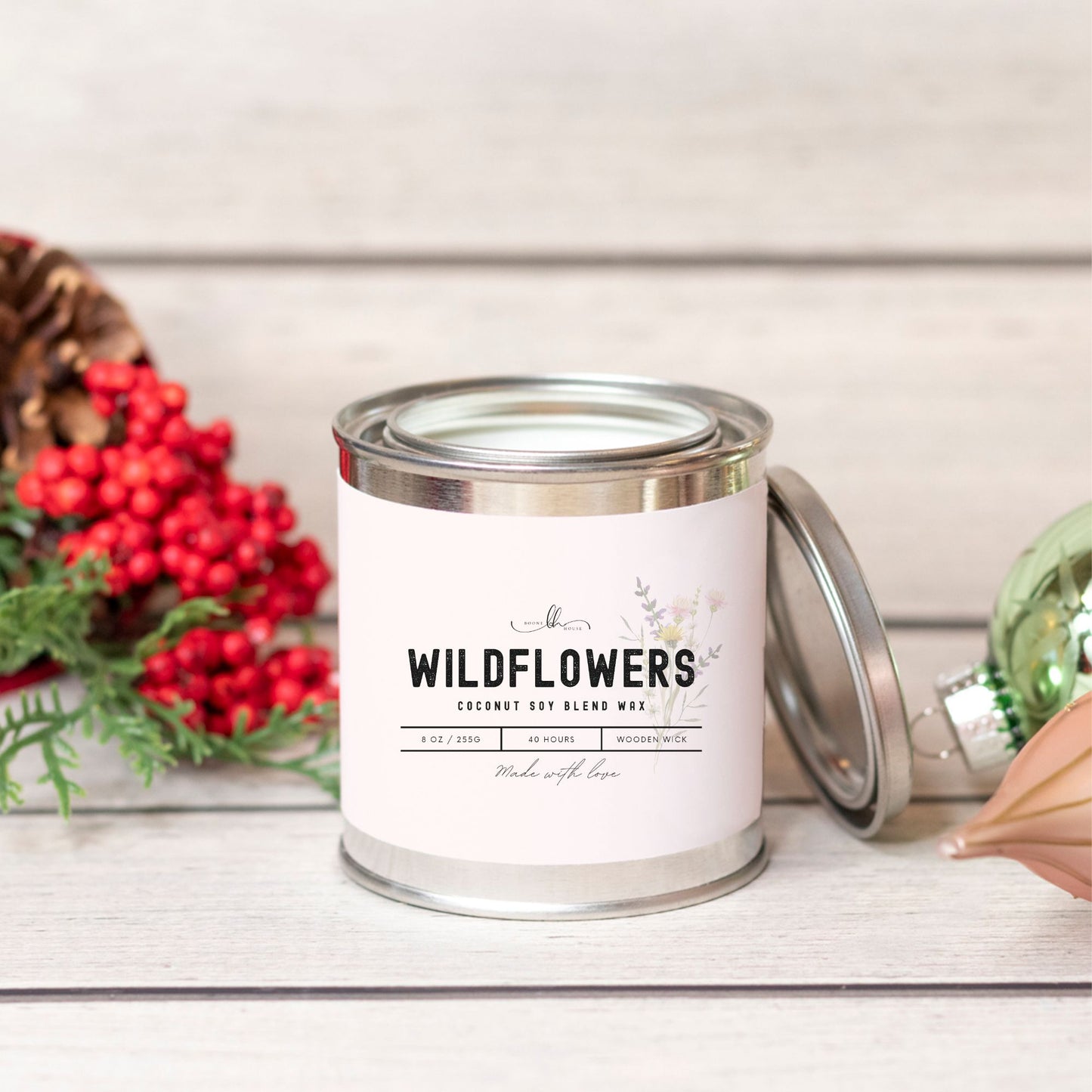 Wildflower Paint Can Candle (8 oz) - Boone House