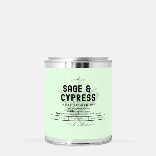 Sage & Cypress Paint Can Candle (16 oz) - Boone House