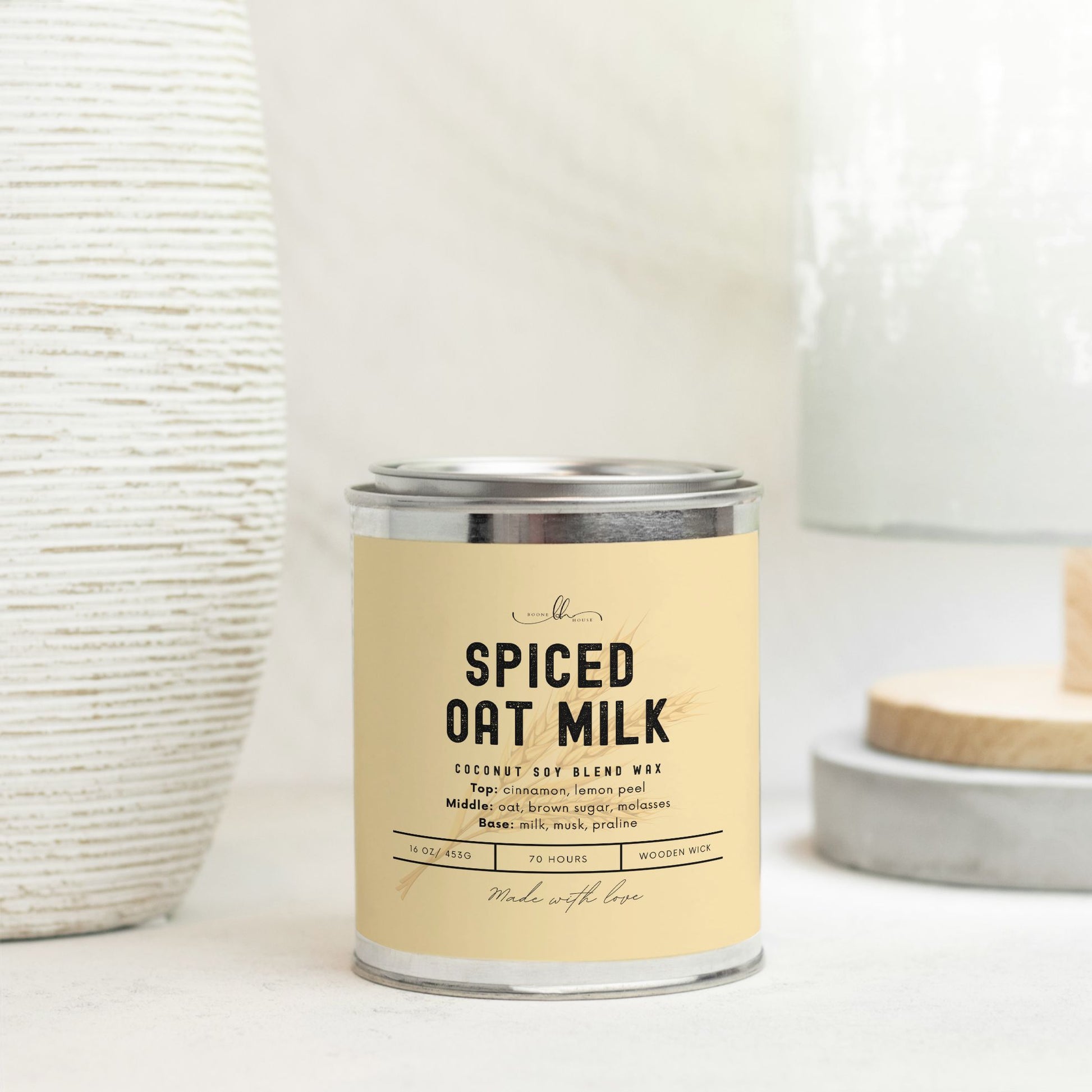 Spiced Oat Milk Paint Can Candle (16 oz) - Boone House