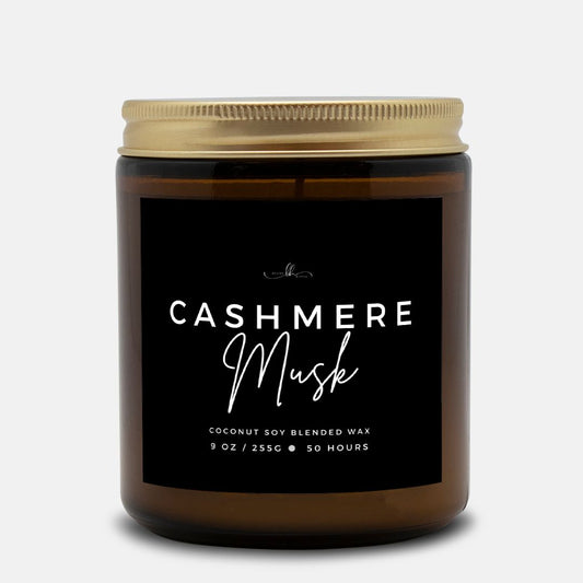 Cashmere Musk Amber Mason Jar Candle (9oz) - Boone House