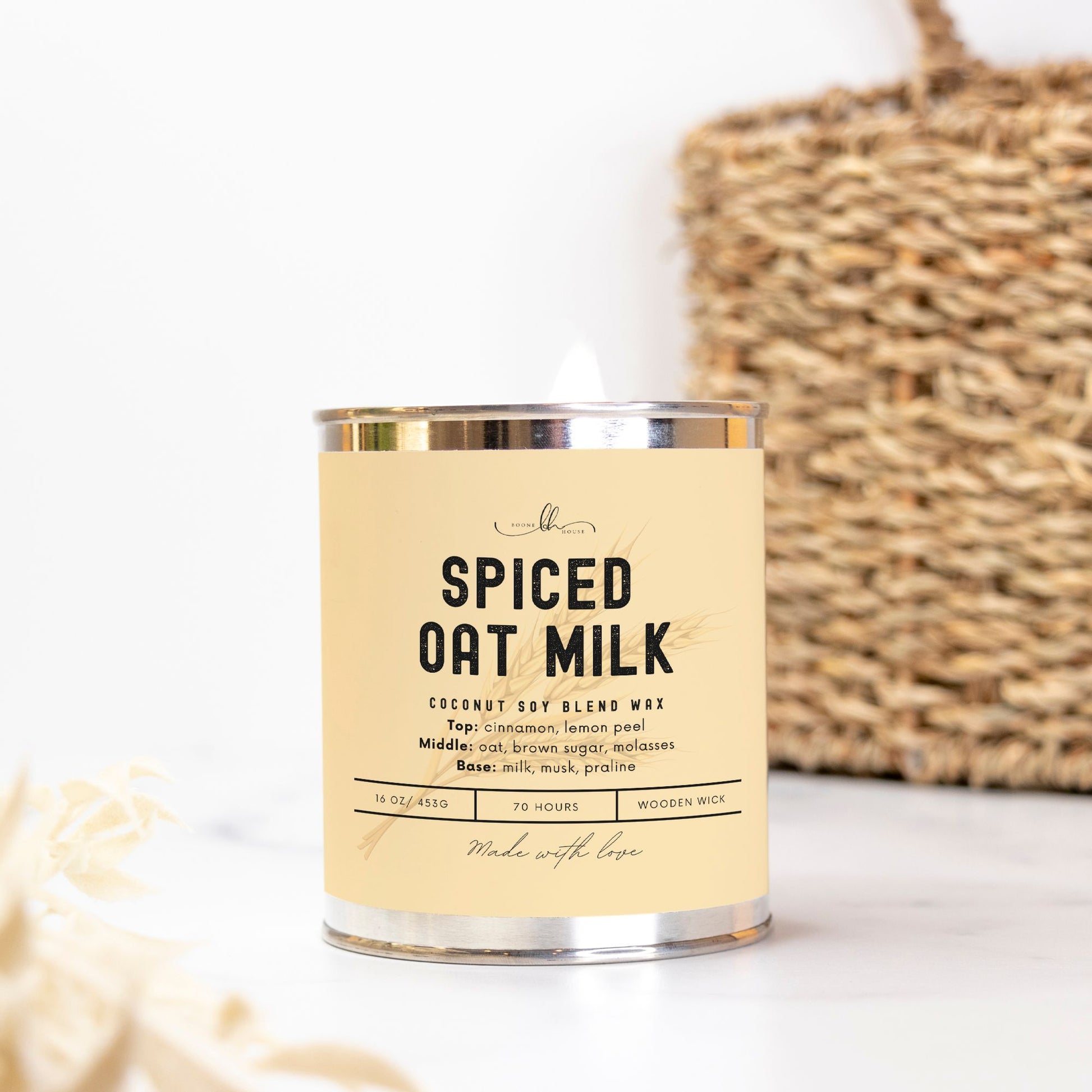 Spiced Oat Milk Paint Can Candle (16 oz) - Boone House