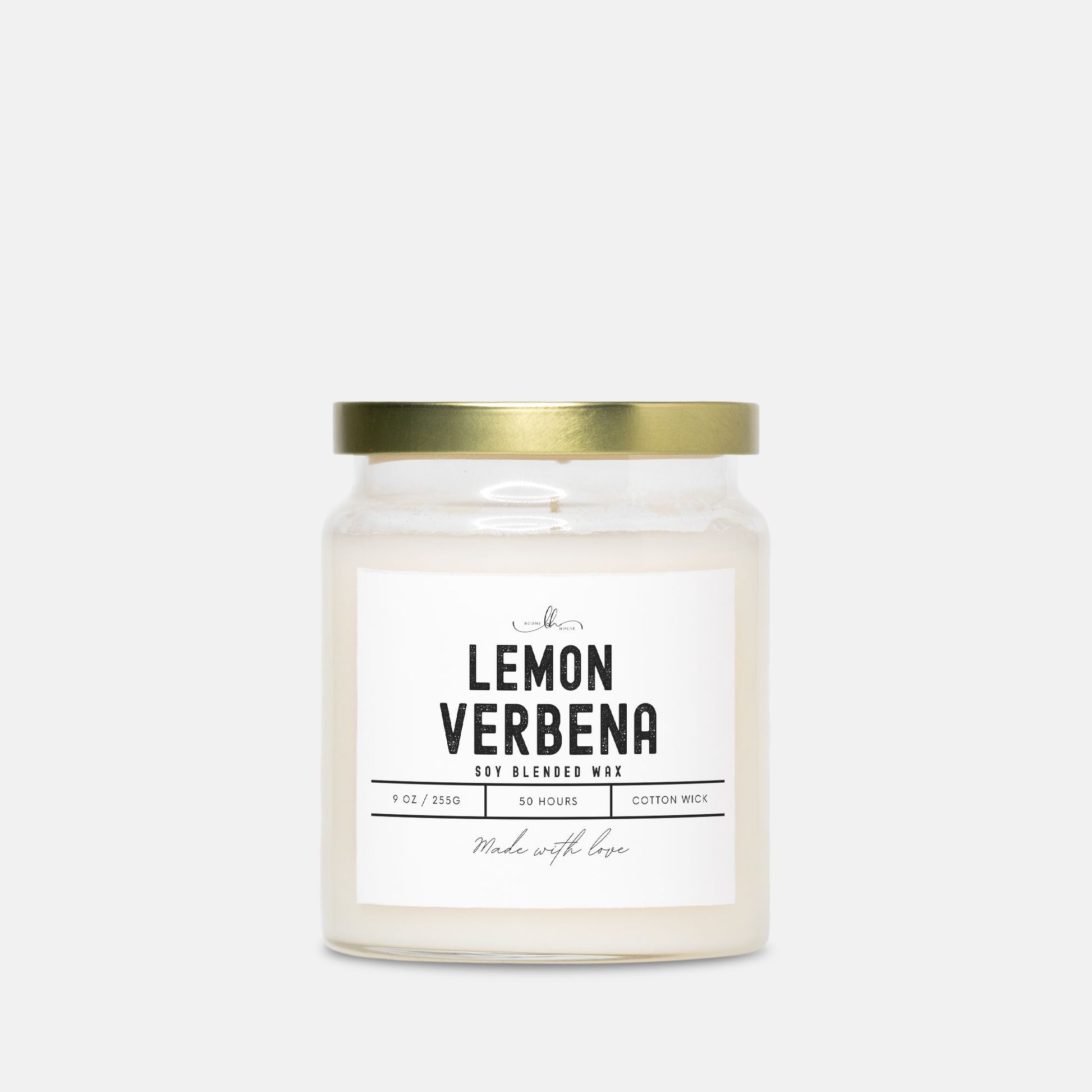 Lemon Verbena Candle Apothecary Jar (9oz) - Boone House