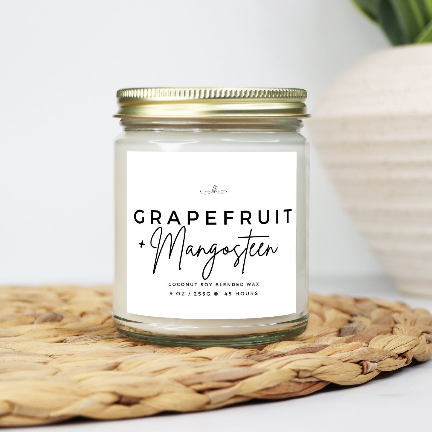 Grapefruit & Mangosteen Clear Jar Candle (9oz) - Boone House